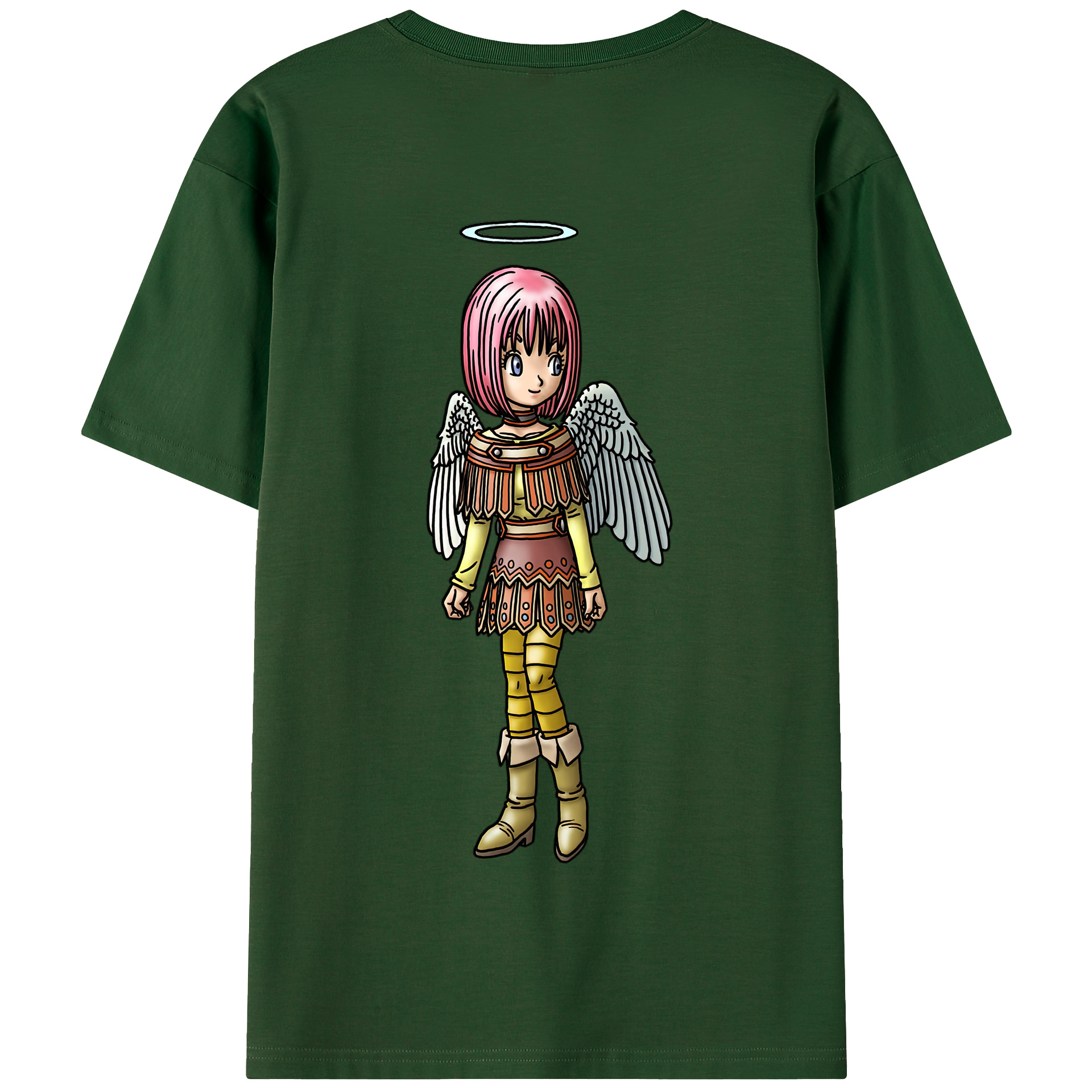 （画像用） ドラゴンクエスト Doragon Kuesuto Dragon Quest 綿100％半袖Tシャツ（背面プリント）